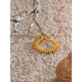 Leandra Sun Charm Pendant – Dainty Gold Necklace for Women | Huna Jewelry