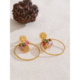 Hyacinth Fruity Bead Drop Earrings – Colorful & Waterproof Dangles | Huna Jewelry
