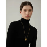 Layla Long Necklace – Elegant Large Oval Pendant Jewelry | Huna Jewelry