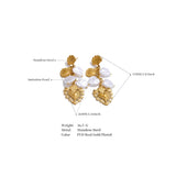 Mamie Heart & Pearl Shell Drop Earrings – Romantic Charm Mix | Huna Jewelry