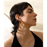 Aria Hammered Hoop Earrings – Bold Minimalist Statement Jewelry | Huna Jewelry