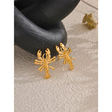 Goldie Crayfish Stud Earrings – Unique & Water Resistant Jewelry | Huna Jewelry