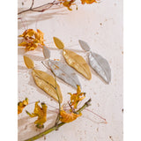 Dolores Leaf Drop Earrings – Elegant Dangle, Water Resistant Design | Huna Jewelry