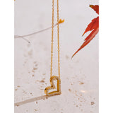 Zaza Heart Pendant Necklace – Dainty Zirconia Jewelry | Huna Jewelry