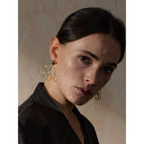 Jill Flower Drop Earrings – Hypoallergenic Dangle with Mini Pearls | Huna Jewelry