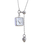 Antoinette Square Heart Pendant Necklace – Elegant 18K Gold Jewelry | Huna Jewelry