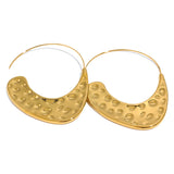 Veda Thin Textured Hoop Earrings – Chic, Modern & Waterproof | Huna Jewelry