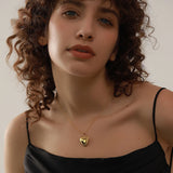 Heart Locket Charm Necklace – Waterproof Photo Pendant Gift | Huna Jewelry