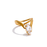 Isabelle Zirconia Ring – Unique & Elegant Sparkling Jewelry | Huna Jewelry