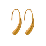 Ivory Hook Drop Earrings – Waterproof, Simple & Chic Jewelry | Huna Jewelry