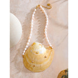Luda Shell Pendant Necklace – Freshwater Pearl Beaded Jewelry | Huna Jewelry