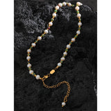 Felicity Pearl & Stone Beads Necklace – Elegant Everyday Jewelry | Huna Jewelry