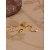 Greta Heart “Tu es aimé” Pendant Necklace – Elegant & Romantic Jewelry | Huna Jewelry
