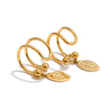 Noemi Leaf Cuff Earrings – Stylish No-Piercing Jewelry | Huna Jewelry