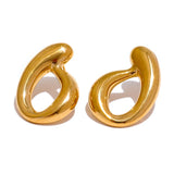 Aretes O Earrings – 18k Gold & Silver Oval Design | Huna Jewelry