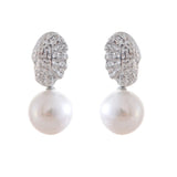 Mckenzie Pearl Drop Shell Earrings – Elegant & Chic Statement | Huna Jewelry