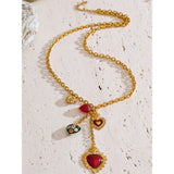 Emily Heart Charm Necklace – Vintage-Inspired Romantic Jewelry | Huna Jewelry