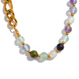 Isabella Colorful Beaded Necklace – Waterproof Natural Stone Jewelry | Huna Jewelry