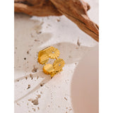 Emilia Floral Gold Ring – Dainty & Rust-Resistant Everyday Jewelry | Huna Jewelry