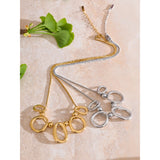 Caro Oval Pendant Necklace – Hollow Gold Water-Resistant Jewelry | Huna Jewelry