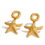 Hallie Starfish Drop Earrings – Ocean-Inspired Holiday Jewelry | Huna Jewelry