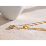 Coco Double Layer Necklace – Waterproof Cubic Zirconia Jewelry | Huna Jewelry