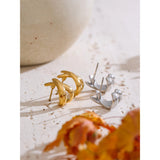Morgan X-Shape Stud Earrings – Minimalist & Stylish Everyday Jewelry | Huna Jewelry
