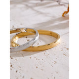 Addison Textured Bangle Bracelet – Tarnish Resistant & Stylish | Huna Jewelry