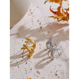 Morgan X-Shape Stud Earrings – Minimalist & Stylish Everyday Jewelry | Huna Jewelry