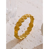 Abigail Conch Bangle Bracelet – Trendy Metal Seashell Jewelry | Huna Jewelry