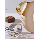 Yaffa Wide Cuff Bracelet – Open Bangle Waterproof Statement Jewelry | Huna Jewelry