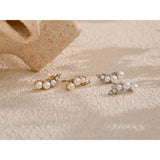 Bonnie Pearl Stud Earrings – Dainty, Elegant & Timeless Jewelry | Huna Jewelry