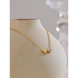 Emery Double Heart Pendant Necklace – Delicate & Elegant Jewelry | Huna Jewelry