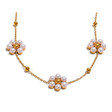Hosanna Pearl Flowers Necklace – Elegant & Timeless Jewelry | Huna Jewelry
