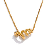 Delia Spiral Pendant Necklace – Dainty Zirconia Jewelry | Huna Jewelry