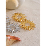 Polly Sunflower Earrings – Bold & Waterproof Statement Jewelry | Huna Jewelry