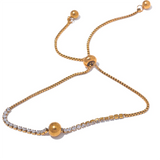 Millicent Dazzling Cubic Zirconia Bracelet – Adjustable, Dainty & Chic | Huna Jewelry
