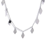 Lessa Rhombus Drop Necklace – Waterproof Geometric Chain Jewelry | Huna Jewelry