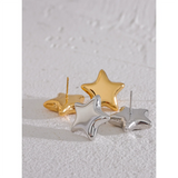 Juno Star Stud Earrings – Polished, Rust Proof & Timeless Style | Huna Jewelry