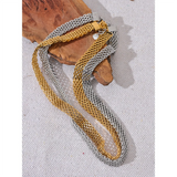 Marlowe Wide Collar Chain Necklace & Bracelet – Bold & Stylish Statement Jewelry | Huna Jewelry