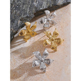 Idalia Flower Stud Earrings – Hypoallergenic & Elegant Jewelry | Huna Jewelry