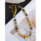Everlee Beaded Stone Necklace – Natural, Waterproof & Elegant | Huna Jewelry