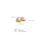 Mia Chunky C-Shape Huggie Earrings – Minimalist Stainless Steel | Huna Jewelry
