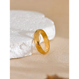 Evelyn Polished Band Ring – Smooth, Glossy & Hypoallergenic Jewelry | Huna Jewelry
