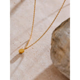 Emery Crystal Pendant Necklace – Small Rectangle Design Water Resistant | Huna Jewelry