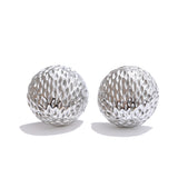 Odessa Round Stud Earrings – Vintage Classic Waterproof Jewelry | Huna Jewelry