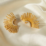 Soleil Earrings – 18k Gold-Plated CZ Statement Jewelry | Huna Jewelry