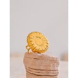 Flora Chunky Flower Cuff Ring – Bold Adjustable Statement Jewelry | Huna Jewelry