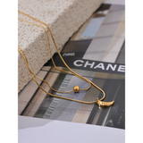 Aria Moon and Bead Pendant Layered Necklace – Trendy Statement Jewelry | Huna Jewelry