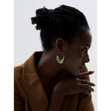 Veda Thin Textured Hoop Earrings – Chic, Modern & Waterproof | Huna Jewelry